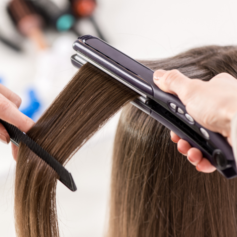 Can overheating the hair styling tools cause excess damage to hair?